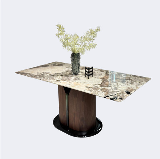 義式極簡 奢石 潘多拉黑晶 長形餐臺SL-2536#