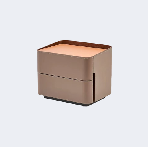 現代簡約 皮質飾面 實木床頭櫃ST212