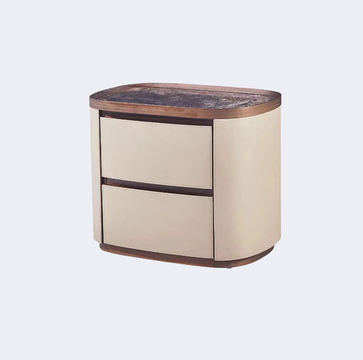 現代簡約 皮質飾面 雙層床頭櫃ST170#