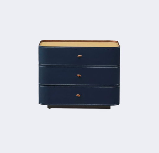 現代簡約 實木 皮質飾面 三斗櫃ST200