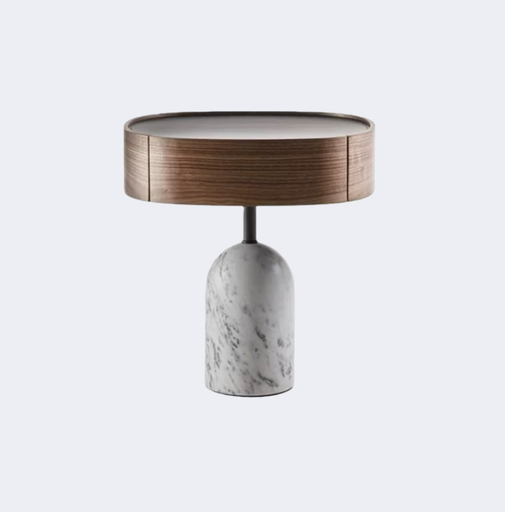 現代簡約 大理石底座 異形床頭櫃S02-1