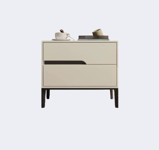 現代簡約 隱形拉手 雙抽儲物櫃ST066#